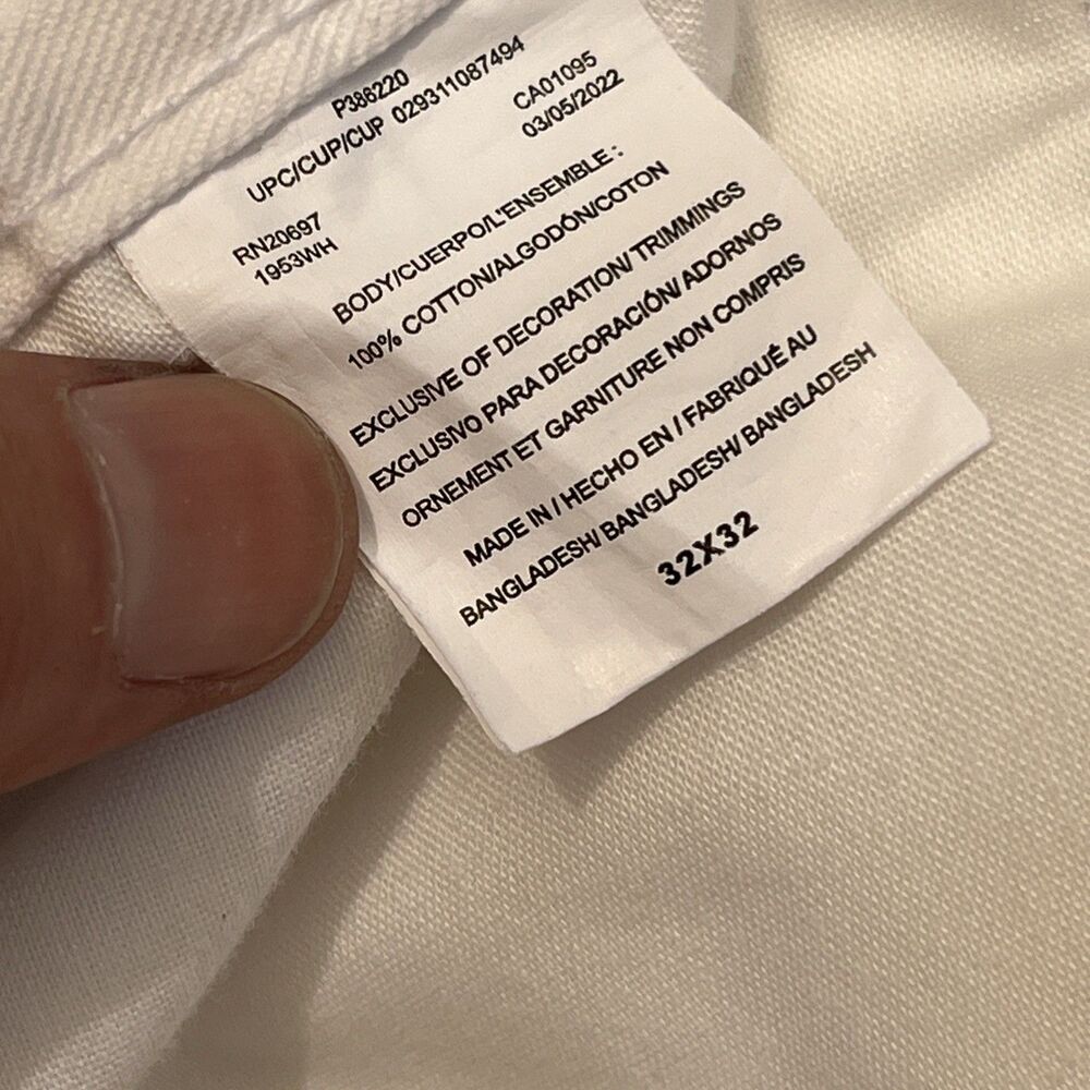Dickies Pants Mens 32x32 White Canvas Carpenter Painter Relaxed Fit Workwear - Picture 15 of 16